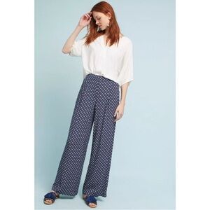 Anthropologie Feather & Bone Solstice Printed Wide-Leg Trousers